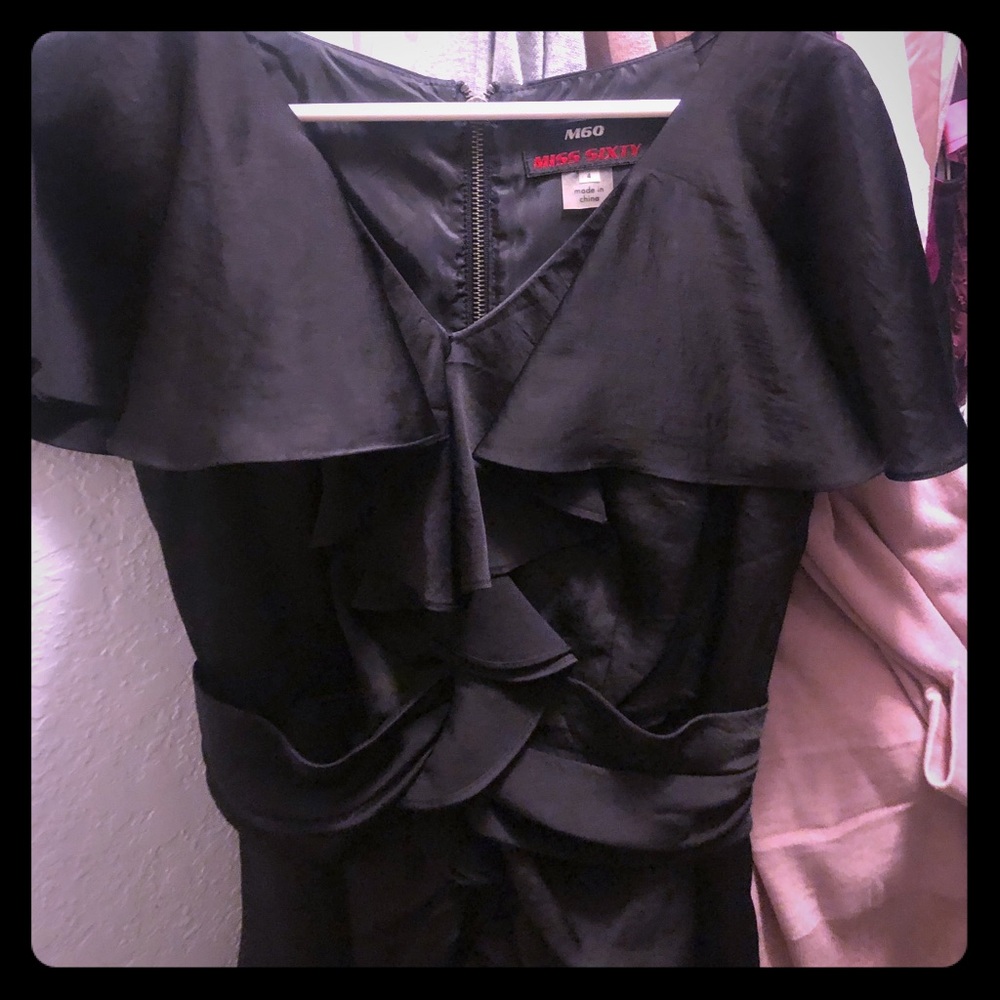 Black ruffle dress M60 Miss Sixty size 4